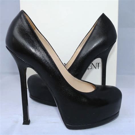 ysl tribtoo low heel pump|Yves Saint Laurent Tribtoo 105 Patent Leather Pumps .